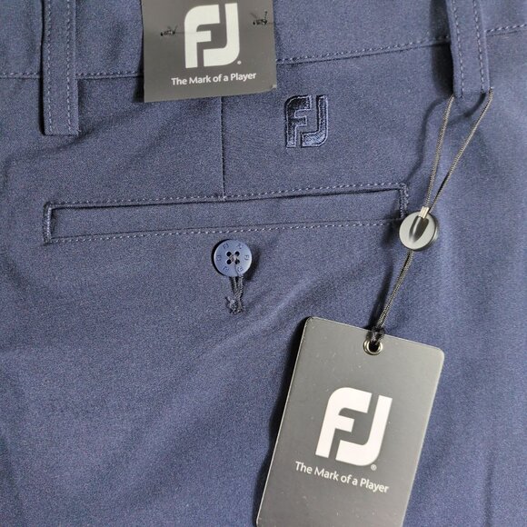 FootJoy Golf Shorts Mens 40 Navy 9" Performance Stretch Flat Front - Picture 10 of 12